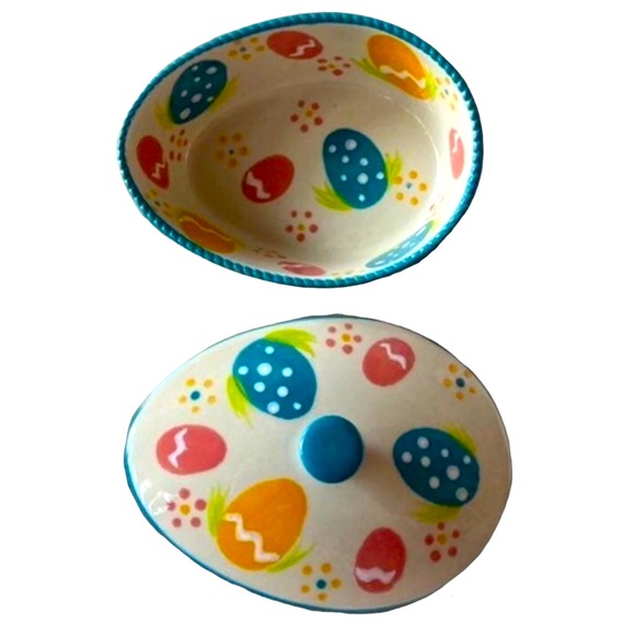 EASTER CASSEROLE  By Tara Old World 10 Oz  dishes with lids Set 2 Temptations - Picture 3 of 4